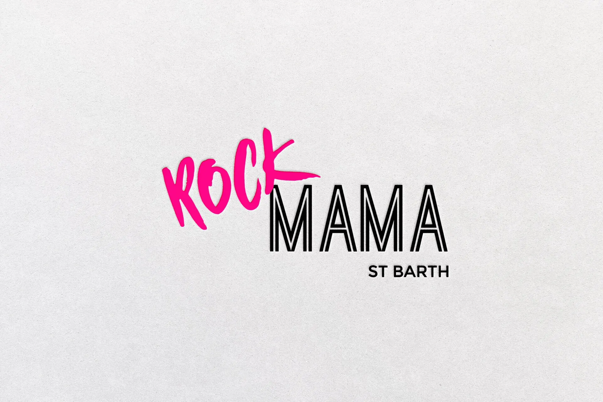 Logo Rock Mama St Barth sur papier blanc