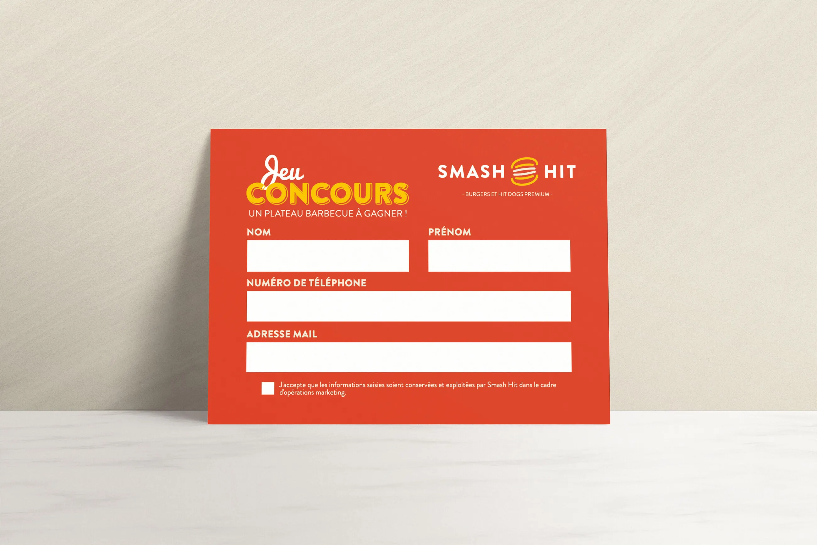 Bulletin de jeu concours Smash Hit